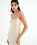 Benni Juliano Sequin Slip - Light Toffee - 8 / Brown - Dresses