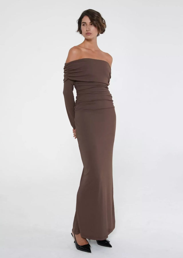 Benni Lorena Maxi Dress - Brown / 8 - Dresses