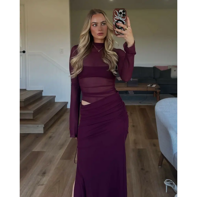 Benni Mable Maxi - Plum - 8 / Red - Dresses