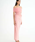 Benni Nico Off Shoulder Maxi - 8 / Pink - Dresses