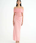 Benni Nico Off Shoulder Maxi - 8 / Pink - Dresses