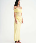 Benni Nico Off Shoulder Maxi - 8 / Yellow - Dresses