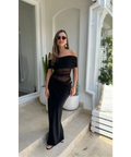 Benni Nico Off Shoulder Maxi Dress Black Size 10 - 10 / Black - Dresses