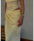 Benni Nico Off Shoulder Maxi Dress in Butter - 6 / Yellow - Dresses