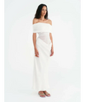 Benni Nico Off Shoulder Maxi White - 14 / White - Dresses