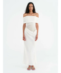 Benni Nico Off Shoulder Maxi White - 14 / White - Dresses