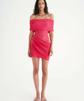 Benni Nico Off Shoulder Mini - 10 / Red - Dresses