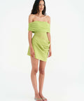 2054-Benni-Nico-Off-Shoulder-Mini-Dress-Apple-2-scaled