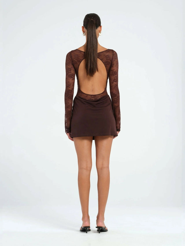 Benni Oskar Mini Dress - 10 / Brown - Dresses