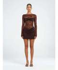Benni Oskar Mini Dress Brown - 6 / Brown - Dresses