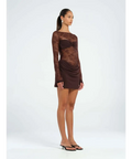 BEN327-WEBRES_1720x2284_LaurenStevenson_OsakrMiniDress_Brown-2