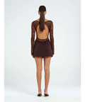 BEN327-WEBRES_1720x2284_LaurenStevenson_OsakrMiniDress_Brown-3