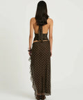 Benni Penelope Dot Maxi Dress Brown Size 8 - 8 / Brown - Dresses