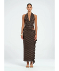 Benni Penelope Maxi Dress Espresso Polka - 8 / Brown - Dresses