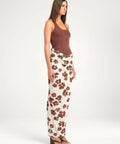 Benni Piper Maxi Dress in Coco Blossum - 14 / Brown - Dresses