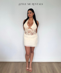 Benni Rocky Seashell Mini Dress White Size AU 10 - 10 / Yellow - Dresses