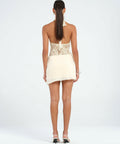 Benni Rocky Seashell Mini Dress White Size AU 10 - 10 / Yellow - Dresses