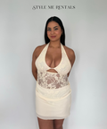 Benni Rocky Seashell Mini Dress White Size AU 10 - 10 / Yellow - Dresses