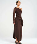 BENNI Roman Maxi Dress in Chocolate - 8 / Brown - Dresses