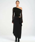 BENNI Roman Maxi Dress in Classic Black - 8 / Black - Dresses