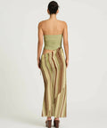 Benni Roscoe Maxi Dress Earth Stripe - 6 / Green - Dresses
