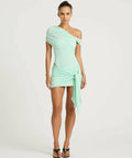 BENNI Rumi Mini Dress in Bleached Aqua - 6 / Blue - Dresses