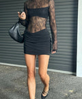 Benni Yana Lace Mini - Black - 10 / Black - Dresses