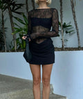 Benni Yana Lace Mini Dress - 6 / Black - Dresses