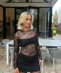 Benni Yana Lace Mini Dress - 6 / Black - Dresses