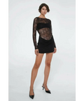 Benni Yana Lace Mini Dress - Black - 8 / Black - Dresses