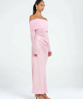 BEN135-1-WEBRES_LaurenStevenson_YasminOff-ShoulderMaxiDress_Pink-2