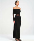 Benni Yasmin Off Shoulder Maxi Dress - Black - 10 / Black - Dresses