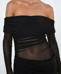 Benni Yasmin Off-Shoulder Maxi Dress Black - 8 / Black - Dresses