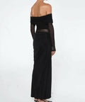 Benni Yasmin Off-Shoulder Maxi Dress Black - 8 / Black - Dresses