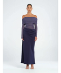 Benni - Yasmin Off-Shoulder Maxi Dress - Navy - Dresses