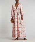 Bernadette Matthieu Maxi Dress Peony Floral Print Size 12 - Dresses