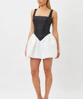 Bianca and Bridgett Alba Mini Dress Black/White - 8 - Dresses