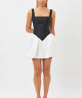 Bianca and Bridgett Alba Mini Dress Black/White - 8 - Dresses