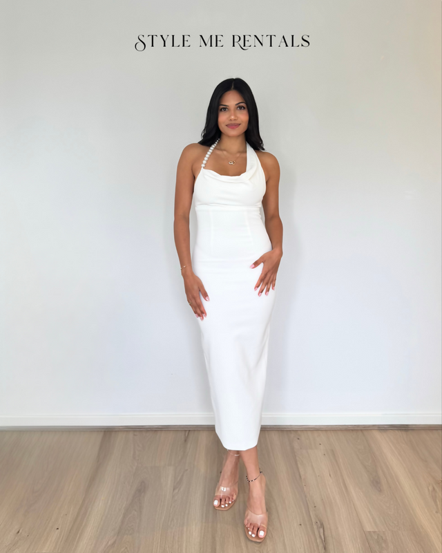 Bianca and Bridgett Mia Pearl Midi Dress White - Dresses