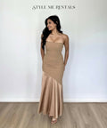 Bianca and Bridgett Tahlia Strapless Maxi Dress Beige Size 6 - 6 / Beige - Dresses