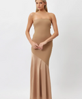 Bianca and Bridgett Tahlia Strapless Maxi Dress Beige Size 6 - 6 / Beige - Dresses