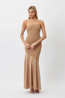 Bianca and Bridgett Tahlia Strapless Maxi Dress Beige Size 6 - 6 / Beige - Dresses