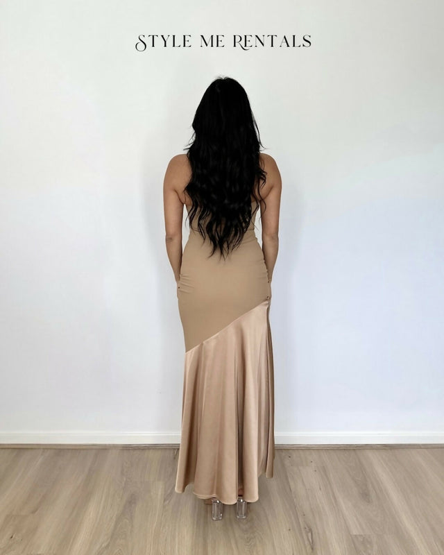 Bianca and Bridgett Tahlia Strapless Maxi Dress Beige Size 6 - 6 / Beige - Dresses