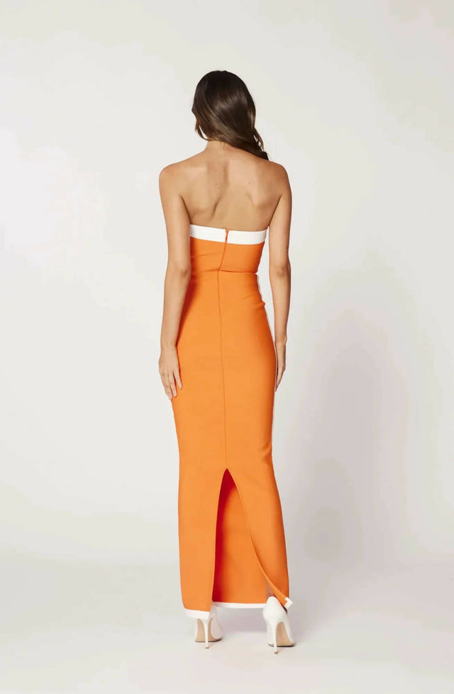 Bianca & Bridgett Ashley Midi Dress in Orange - Dresses