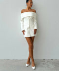 Bianca & Bridgett Chloe Blazer Dress - 8 / White - Dresses