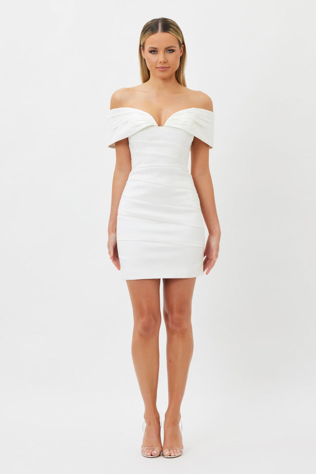 Bianca & Bridgett Katerina Mini Dress - White - 10 / White - Dresses
