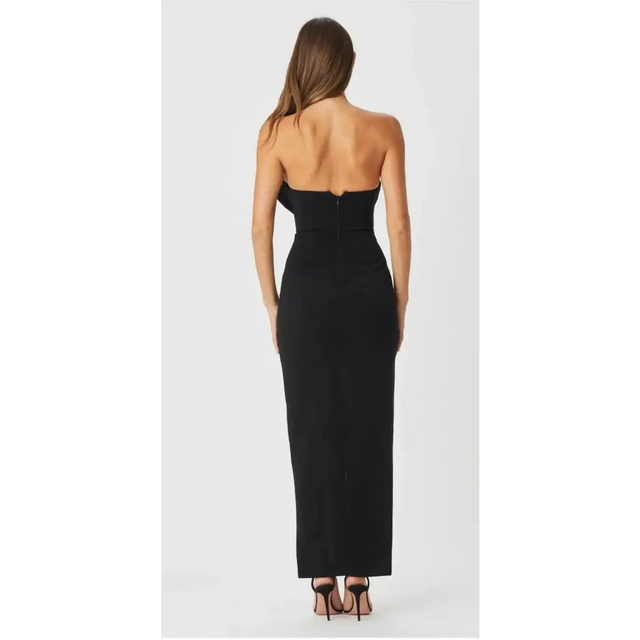 Bianca & Bridgett London Long Black Dress - 12 / Black - Dresses
