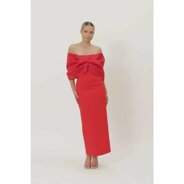 Bianca & Bridgett Natalia Midi - 160 / Red - Dresses