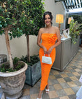 Bianca & Bridgett Tara Midi Orange Size 12 - 12 / Orange - Dresses