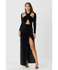 Bianca & Bridgett Wynter Long Black Dress - 12 / Black - Dresses